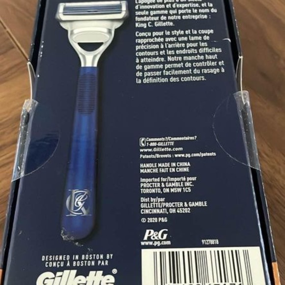 BRAND NEW sealed men king c gillette neck & cheek razor shaver & 2 cartridges - Picture 3 of 3